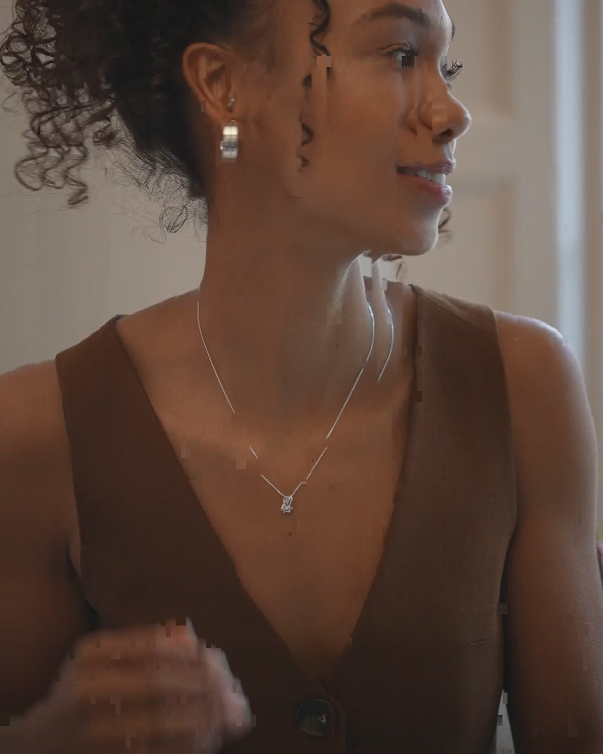 Gold Mini Letter and Birthstone Pendant Personalised Necklace