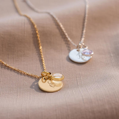  Initial and Birthstone Personalised Necklace