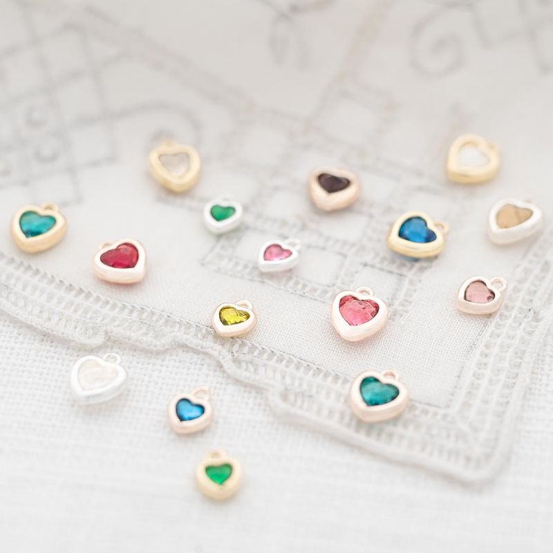 Swarovski Crystal Heart Birthstones Available in Various Sizes