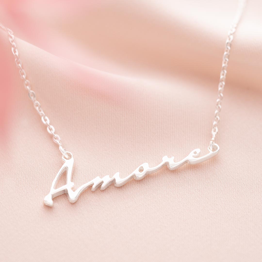 Amore Script Pendant Personalised Necklace