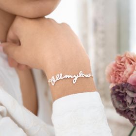 Alida Triple Heart Slider Personalised Bracelet