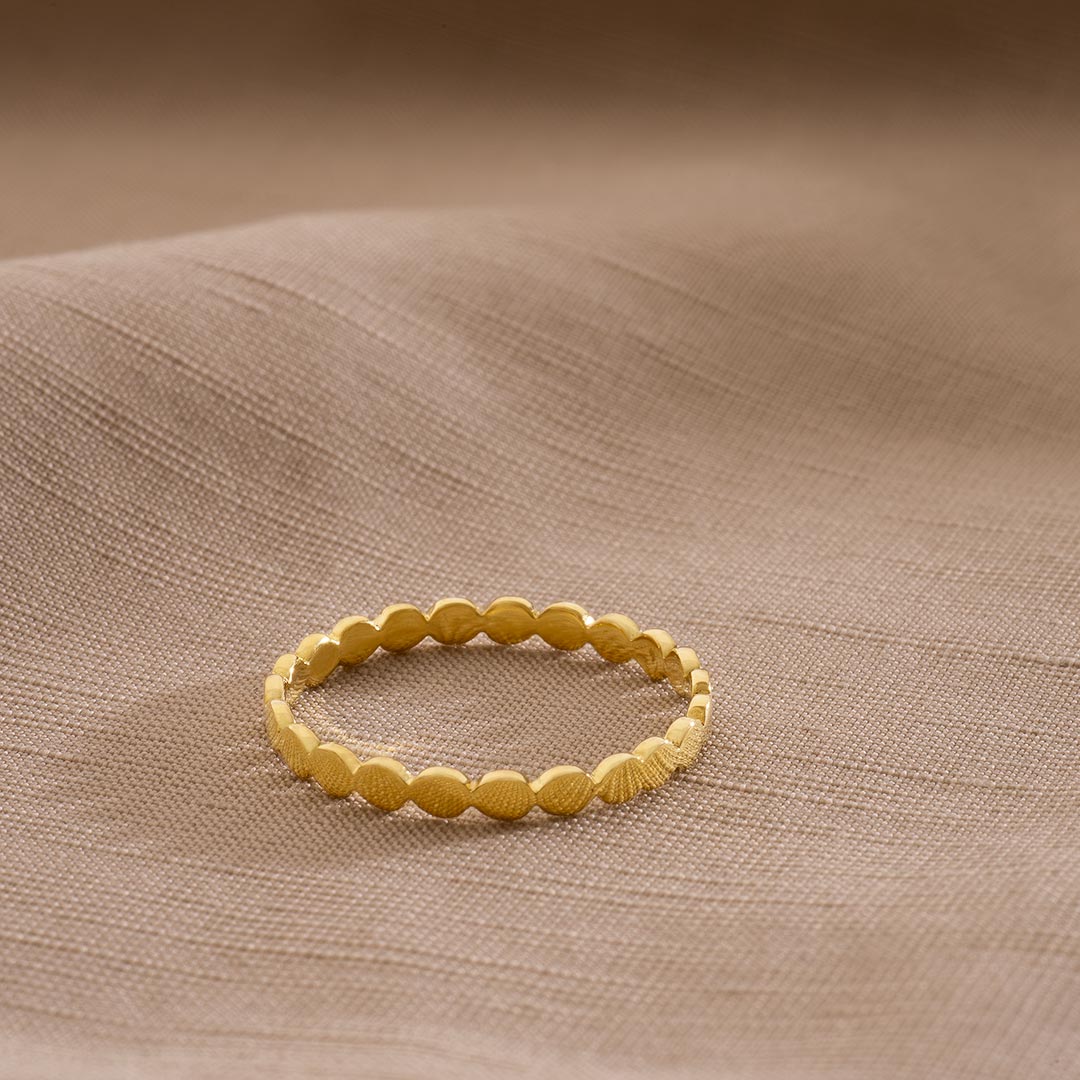 Round Champagne Gold Stacking Ring