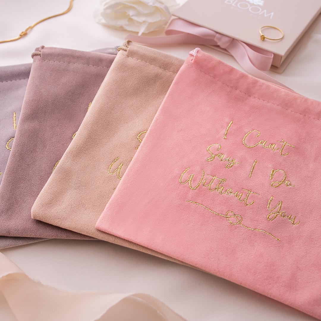I Can't Say I Do Without You Suede Gift Pouch