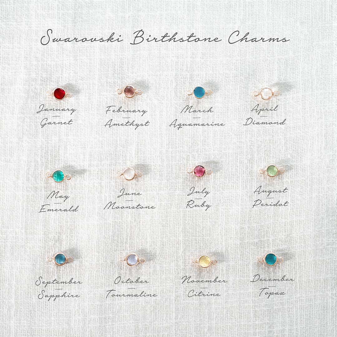 Contemporary Initial and Birthstone Personalised Bracelet