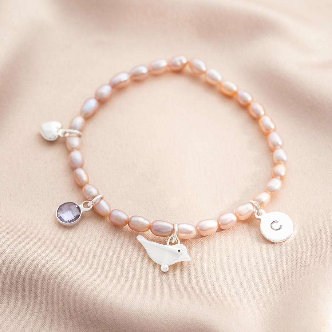 Mini Create Your Own Personalised Sterling Silver Bracelet Flower Girl Gift Set