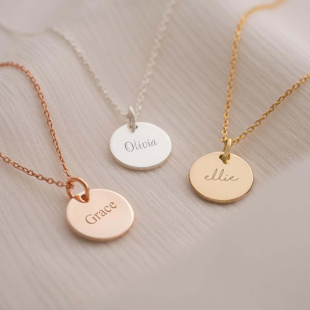 Sterling Silver Name Pendant Personalised Necklace