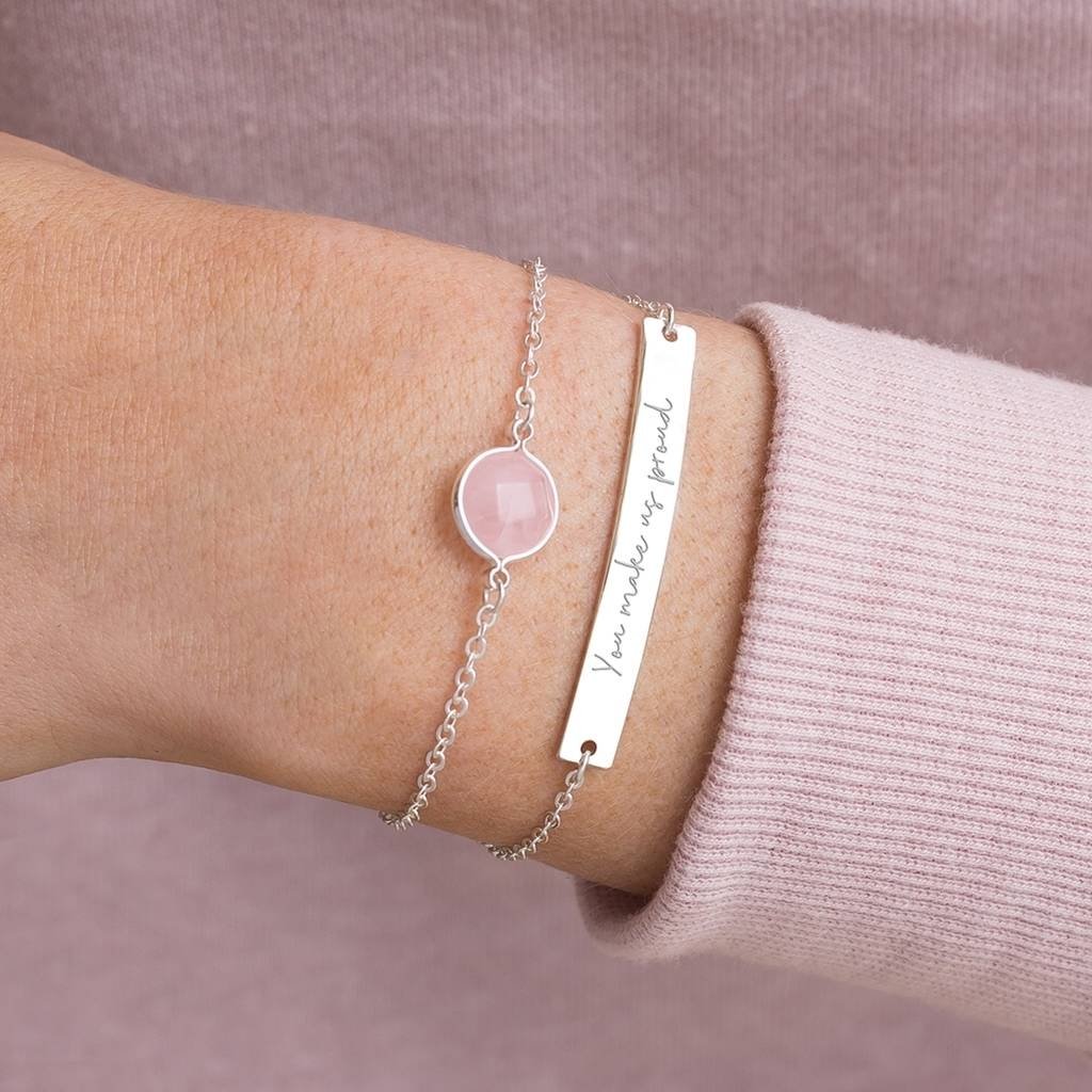 Alexa Personalised Semi-Precious Birthstone Bracelet Set