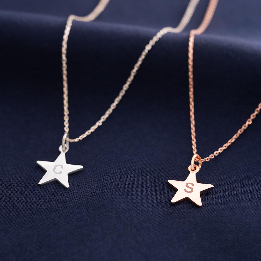 Personalised Star Initial Necklace