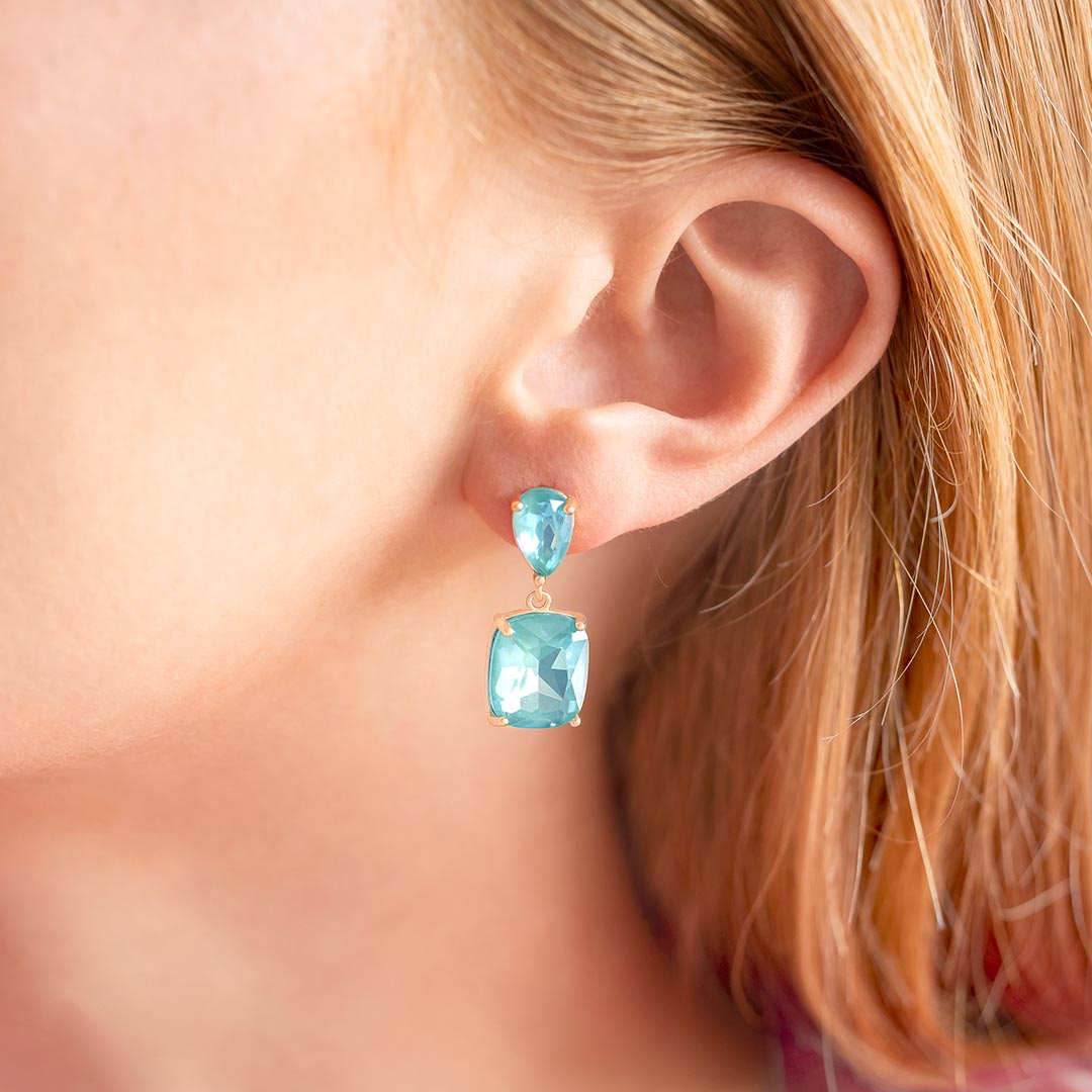Statement Crystal Personalised Drop Earrings