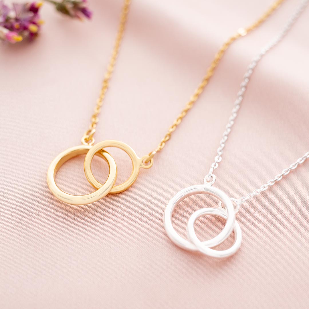 Sterling Silver Lia Circle of Life Infinity Personalised Necklace