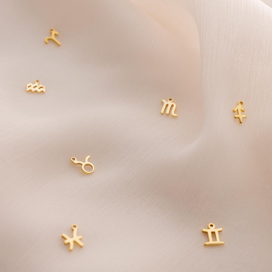 gold plated sterling silver zodiac charm 