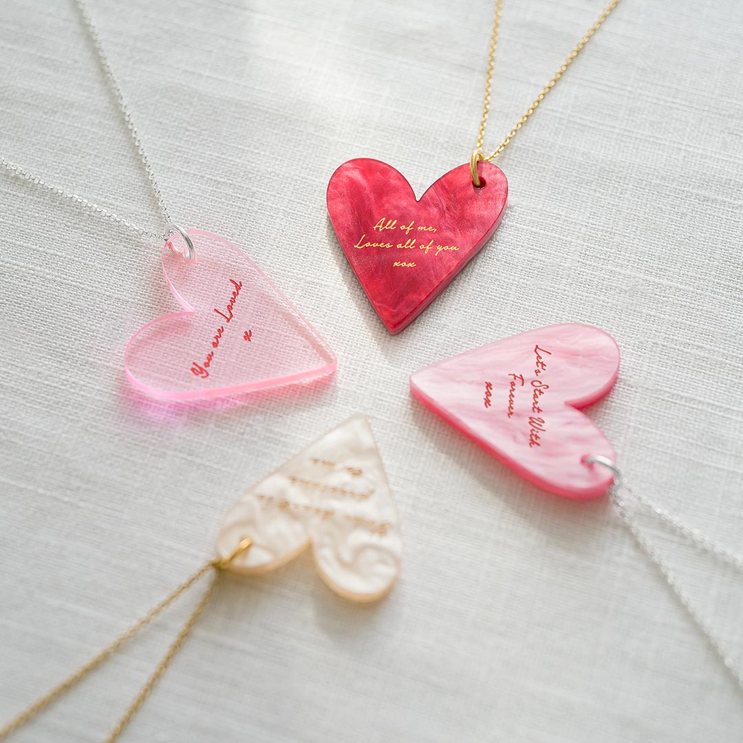 Personalised Heart Message Necklace