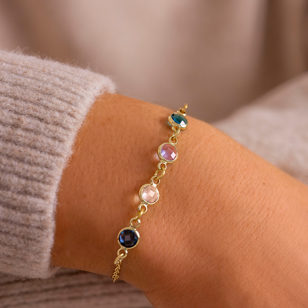 Create Your Own Personalised Family Birthstone Bracelet